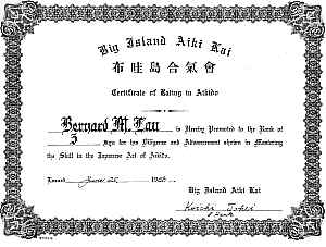 3-KYU CERTIFICATE