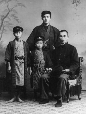 Kentsu with his three oldest sons