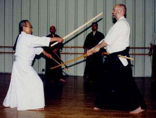 Matsuo Haruna and Kim Taylor performing Niten Ichiryu