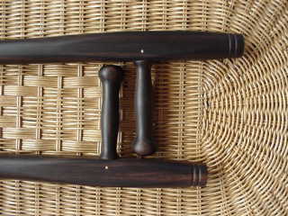 Ebony tonfa close-up