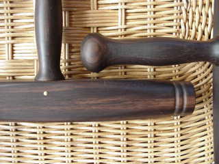 Ebony tonfa, showing grain