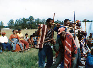 Photos and pictures of: Zulu stick fighting is an old tradition