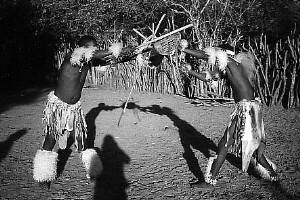 AFRIPICS - Stick fighting demonstration by Zulu men at the