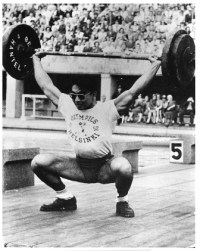 Tommy Kono at Helsinki Olympics